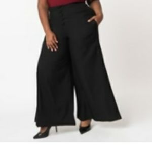10/31 It will be deleted.  1940s style wide leg pants black 5x